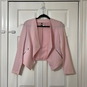 H&M baby pink tuxedo blazer